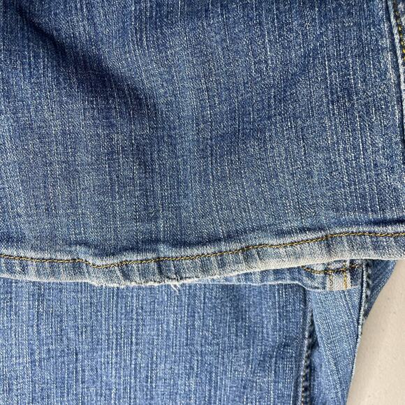 Levi SuperFlow 518 Bootcut Jean Low Rise Denim Whiskers Faded Med Wash Blue 15 M - Picture 13 of 14